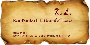 Karfunkel Liberátusz névjegykártya